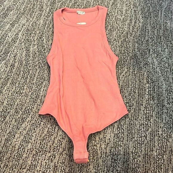 Free People Brexley Bodysuit Pink  S - Picture 1 of 6